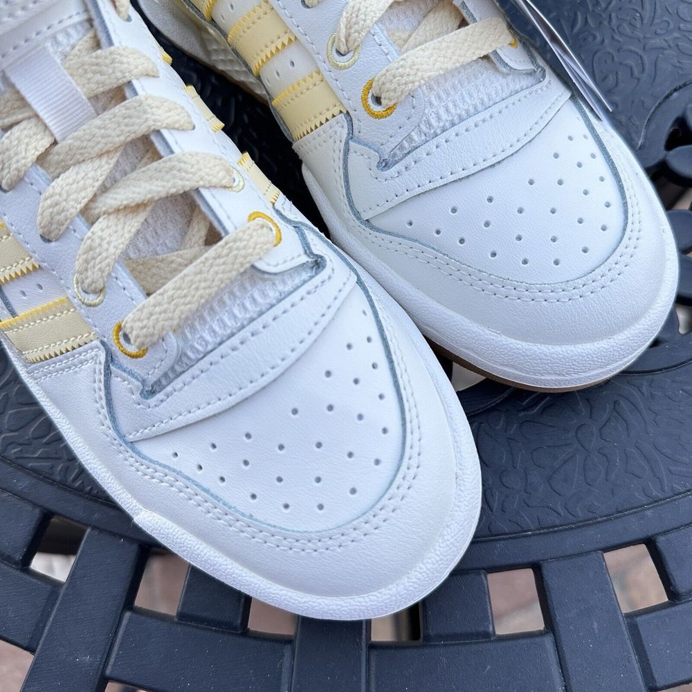 adidas Kids High-Top Sneakers in White and Yellow - Picture 16 of 16